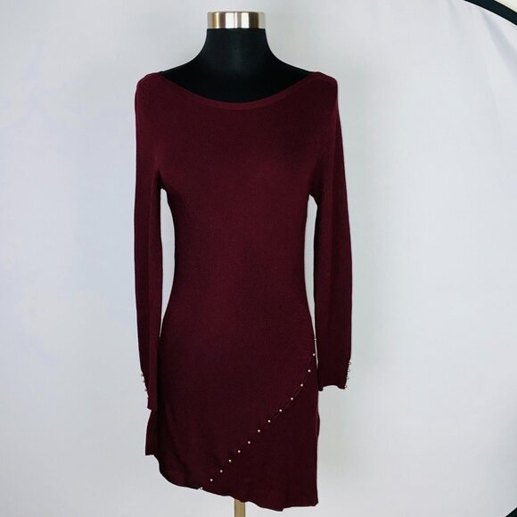 White House Black Market Dresses & Skirts - WHBM White House Black Market Womens Dress Asymmetrical Hem Goldtone Beads S